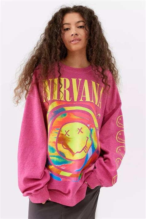 nirvana sweatshirt pink urban outfitters.